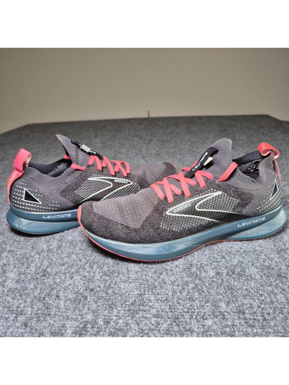 Brooks Levitate Stealthfit 5 Women's 9.5B Shoes Gray Pink Running Walking Gym